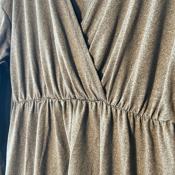 0XL (ptp 19) gray long sleeved t shirt dress - Picture 4 of 4